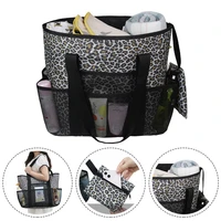 outdoor beach fitness home essential storage bag dry and wet separation sports fitness bags leopard camping mesh beach bag