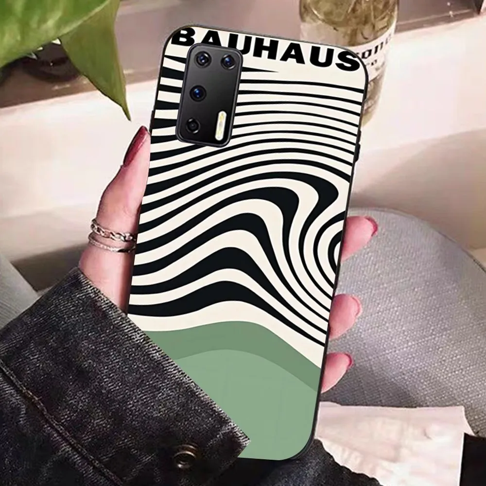 Чехол для телефона с геометрическим рисунком Bauhaus Art Huawei P 8 9 10 20 30 40 50 Pro Lite Psmart Honor