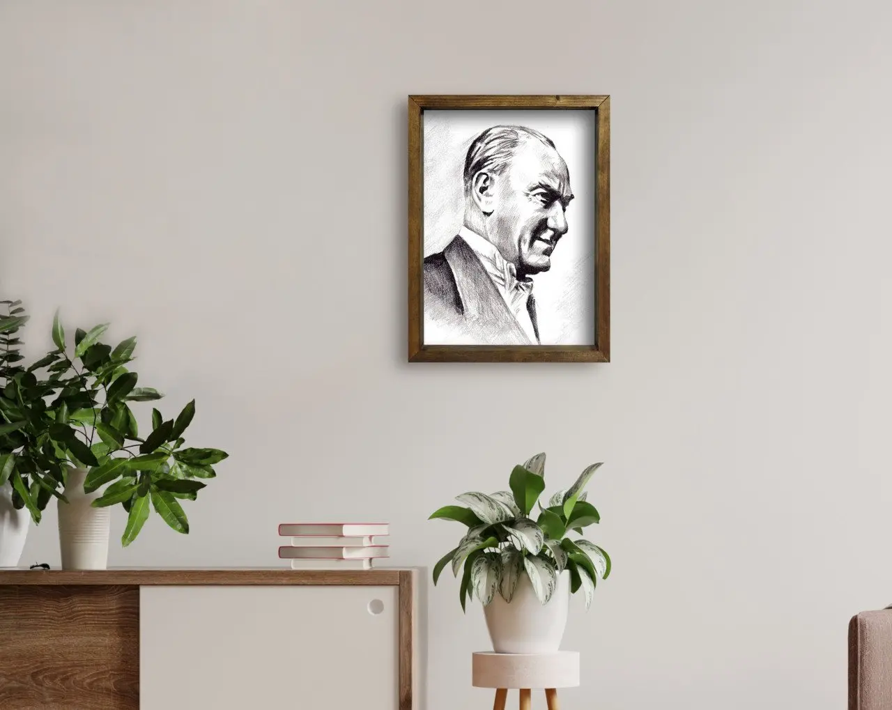 

BK Home Ataturk дизайнерский стол с рамой из натурального массива дерева 45x65 см-20