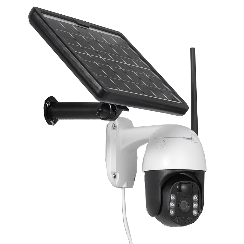 Купи Wireless camera solar panel power wifi security PTZ camera two way audio and microphone за 10,033 рублей в магазине AliExpress