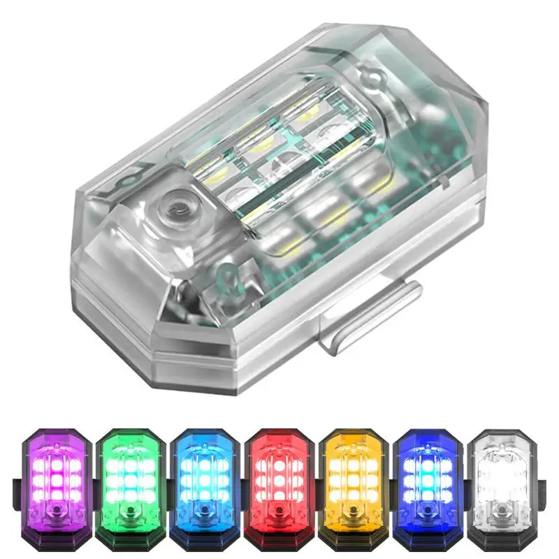 

Remote Control Strobe Light With 7 Colors Wiring Free Automatic Induction USB Rechargeable 360 Degree LED Safety Light For Cars