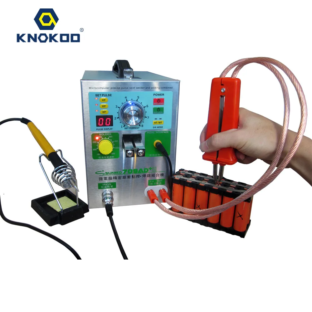 

SUNKKO Spot Welding Machine 709AD+ 18650 Battery Spot Welders with Double LED Moveable Mig Pulse