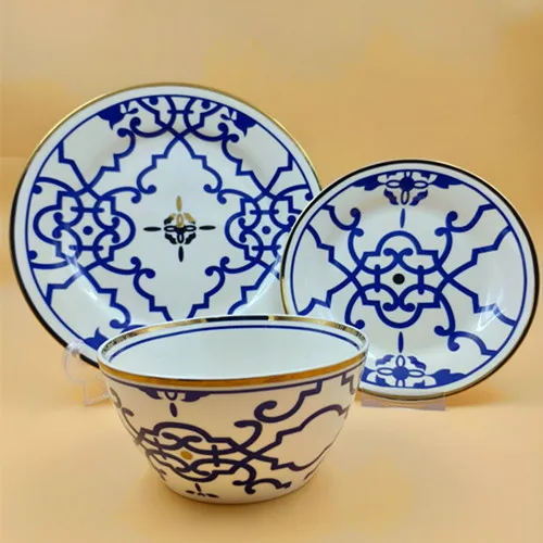 

Gold rimmed large plate and small plate bowl dishes and plates sets dinner plate sets pasta plate marble plate