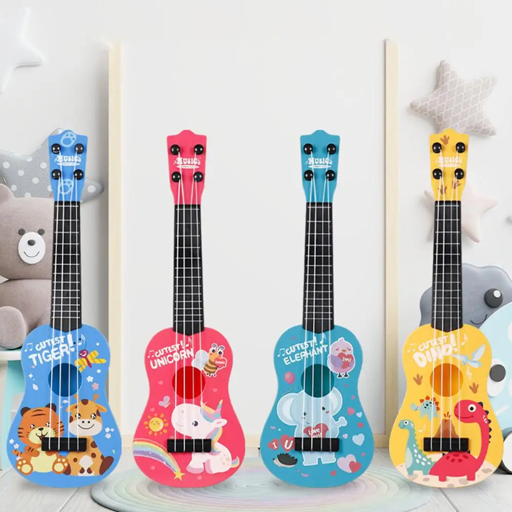 16 Inch Kids Ukulele Guitar Toy 4 Strings Mini Children Musical Instruments Educational Learning Toy For Toddler Beginner
