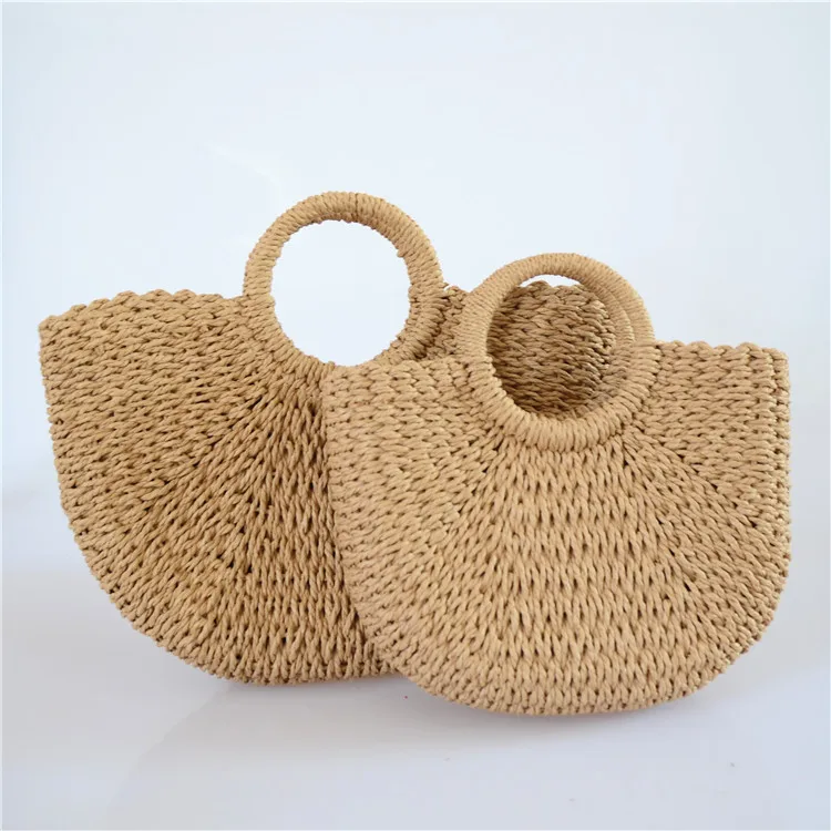 

Casual Fashion Moon Handbag Women's Straw Bag