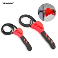 6 8 oil filter spanner flexible non slip adjustable rubber strap wrench multi tool wrench plumbing tool can opener tool