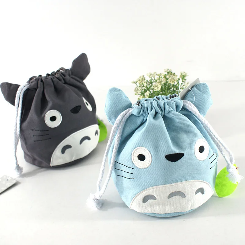 

Anime Cute Totoro Creative Canvas Coin Purse Girl Fashion Storage Drawstring Phone Bag Kids Cartoon Portable Bags Pouch Toy Gift