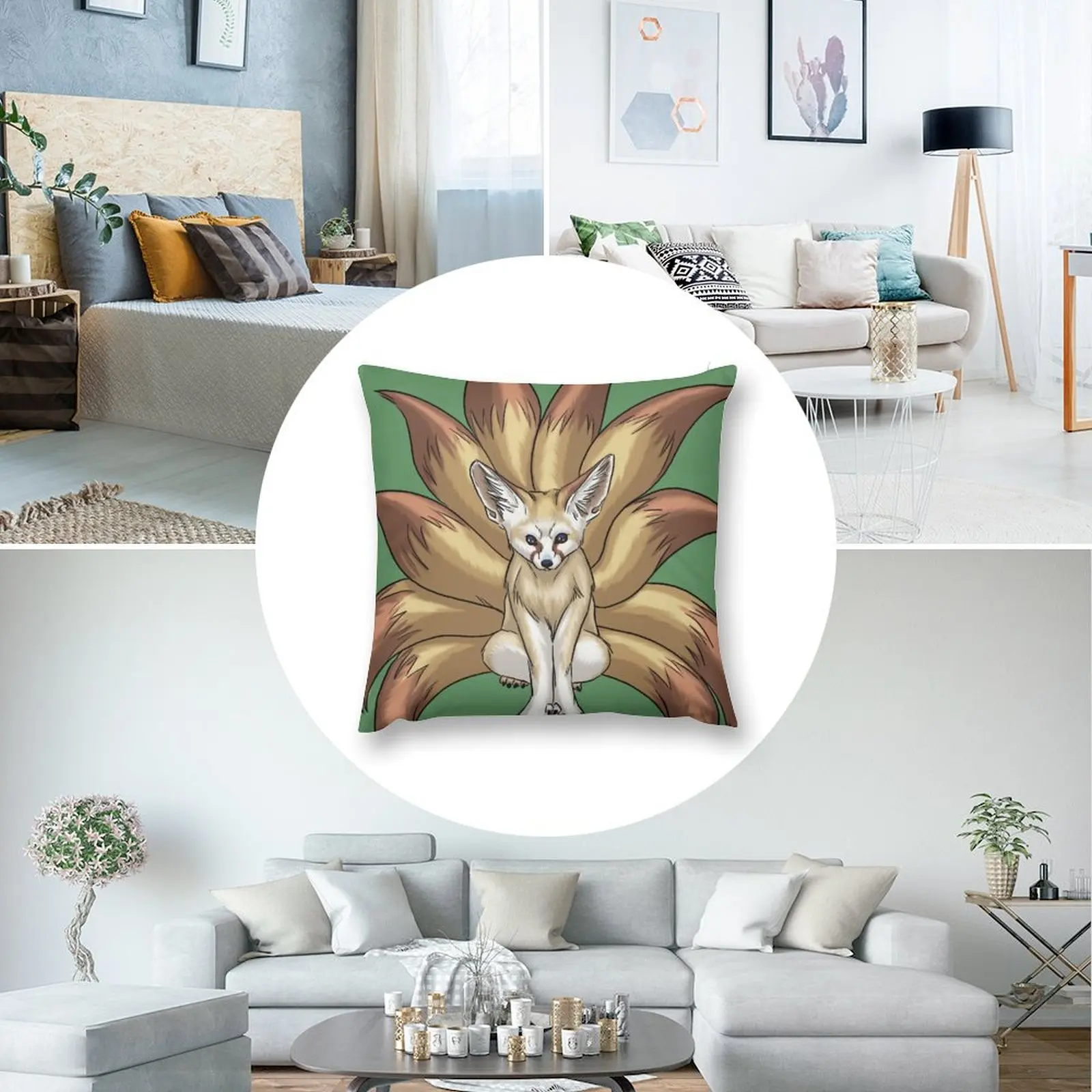 Fennec Fox. Декоративные диванные подушки для гостиной накидки сна
