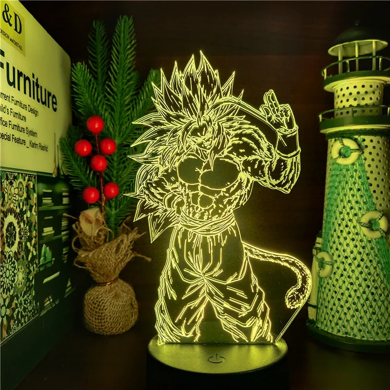 Anime 3D Lamp Dragon Ball Z Goku Super Saiyan 5 LED Nightlight Dragon Ball Super Son Goku Light For Kid Bedroom Decor Manga Gift images - 6