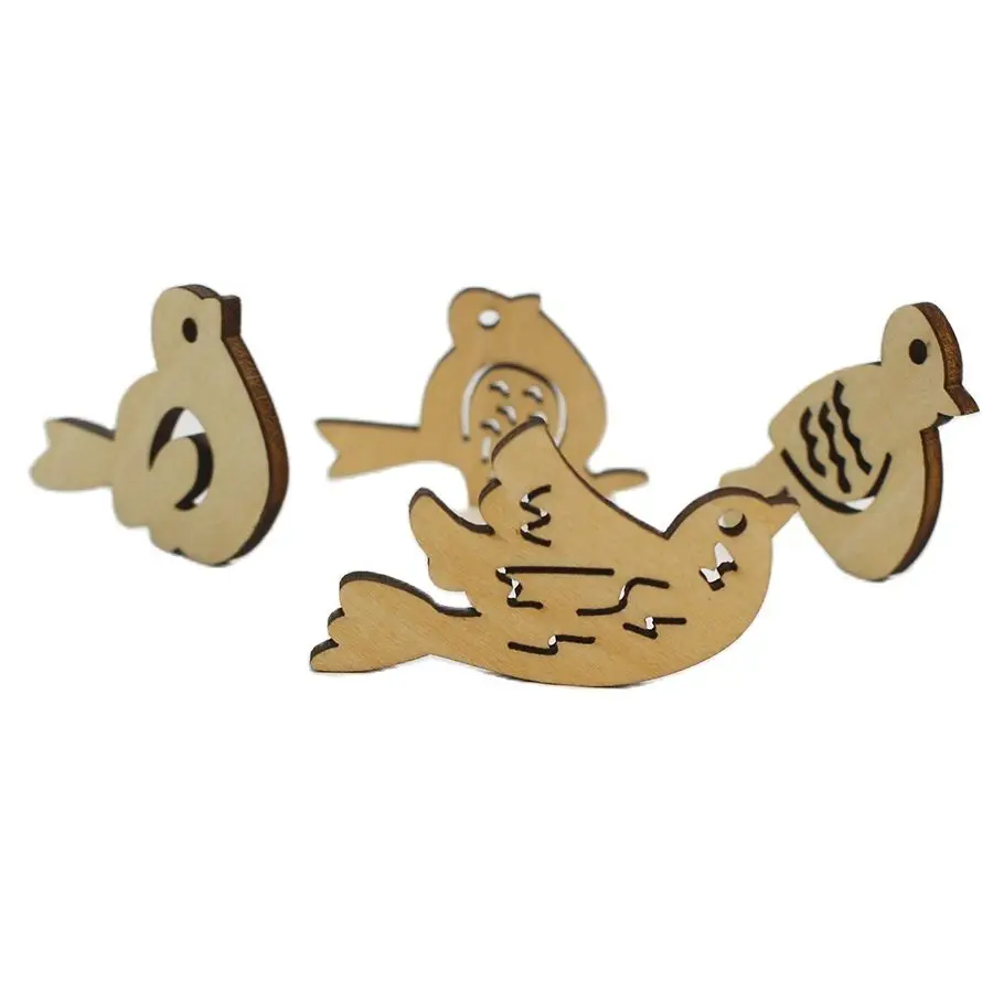 

Wood Bird Pattern Art Shapes, Laser Cut Scrapbook Craft Decor Handmade DIY Craft Home Decor, 25 Pieces (05053)