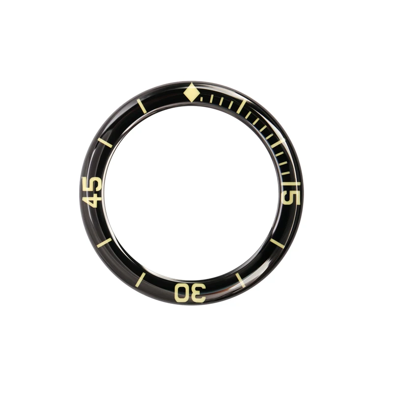 Кольцо-циферблат для наручных часов черное синее сапфировое