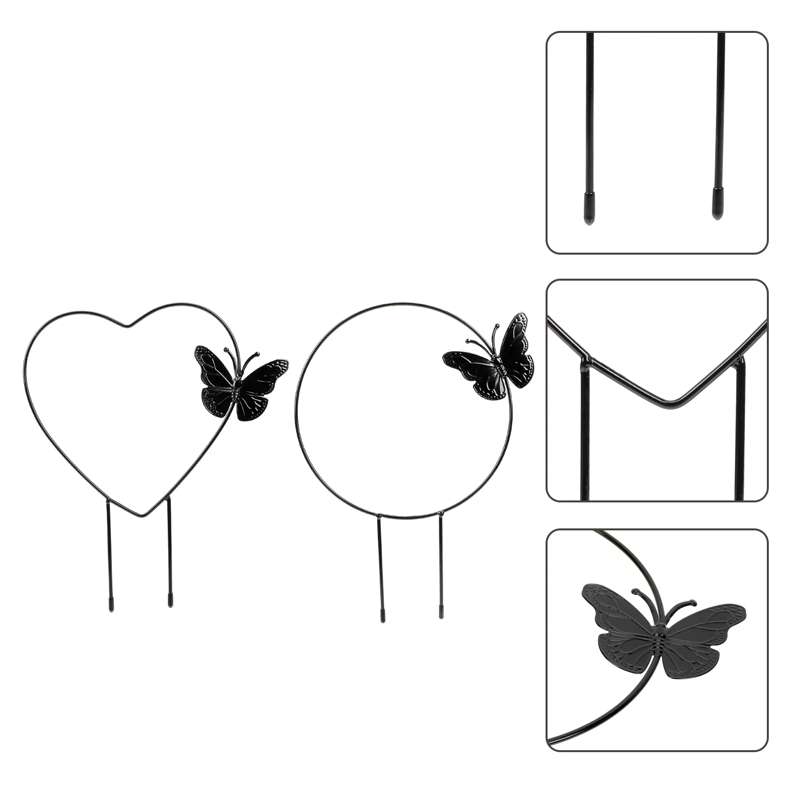 

Trellisflower Metal Gardenclimbing Support Arch Heart Pot Potted Stem Decorative Diy Wedding Stakes Bird Wall Box Planter Frame