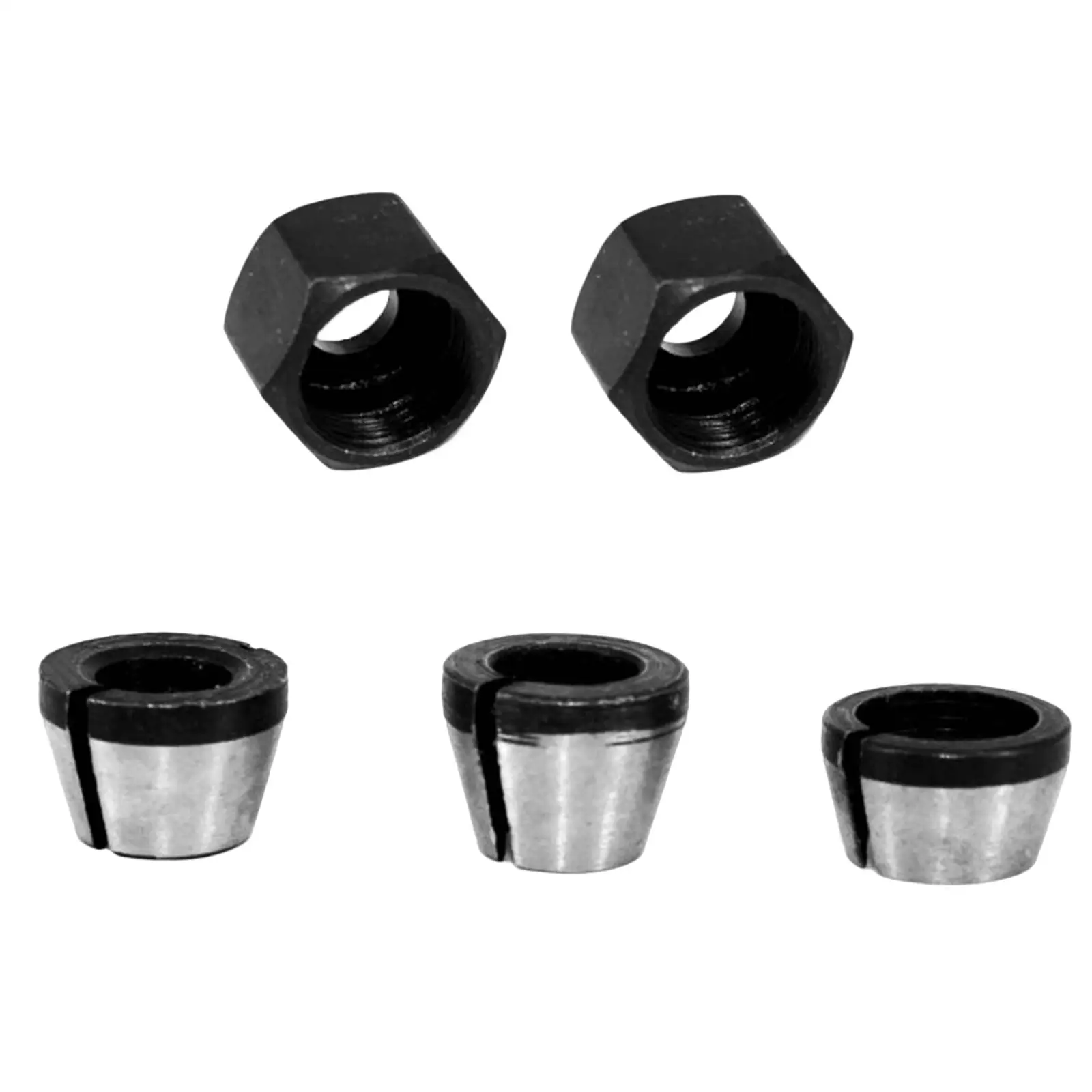 

3 Pieces Collet Chuck Adapter with Nut 6mm 6.35mm 8mm High Precision for Electric Router