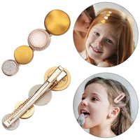 jewelry fashion acrylic women hair clips pearl barrettes girl headwear geometric hairpins
