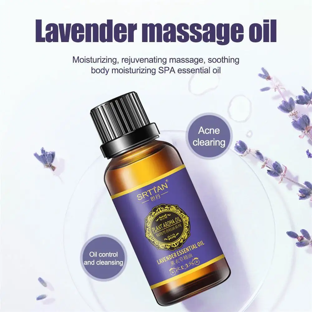 

30mlproduct Lavender Pure Essential Oil Body Skin Care Plant Spa Flowers Oil 30ml Pure Essential 100% Natural Body Massage Q3b8