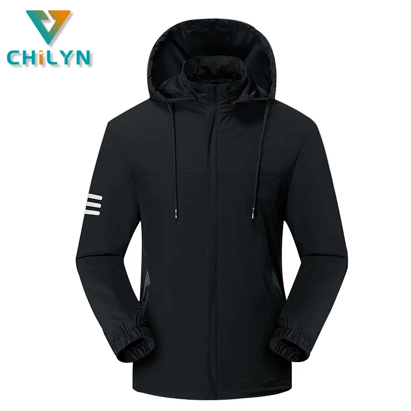 

CHILYN Men Waterproof Hiking Jackets Rain Jacket Windproof Outdoor Outwears Sports Camping Coat Climbing Trekking Clothing Coat