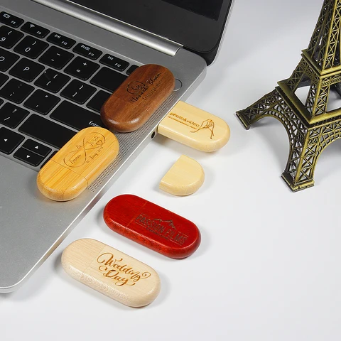 JASTER Wooden USB 2.0 Flash Drive 128GB