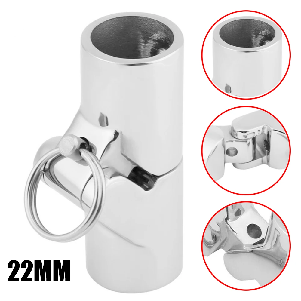 

1 Pcs Sliver 22MM Boat 316Stainless Steel Folding Swivel Coupling Tube Pipe Connector Fitting Boat Parts Made Of Stainless Steel
