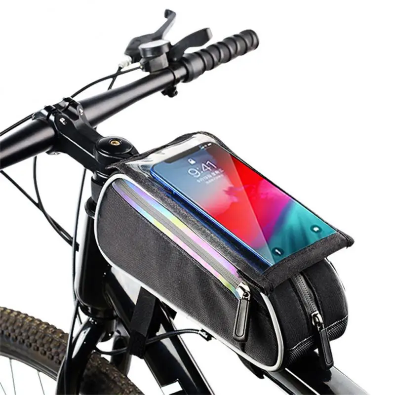 

Велосипедная водонепроницаемая сумка для сенсорных экранов, сумка для горных велосипедов с верхней трубкой, чехол для передней рамы, аксес...