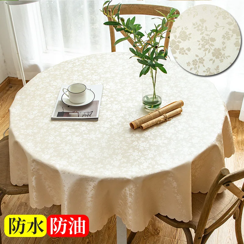 

Waterproof and oil and disposable tablecloth circle round table cloth_Joa128