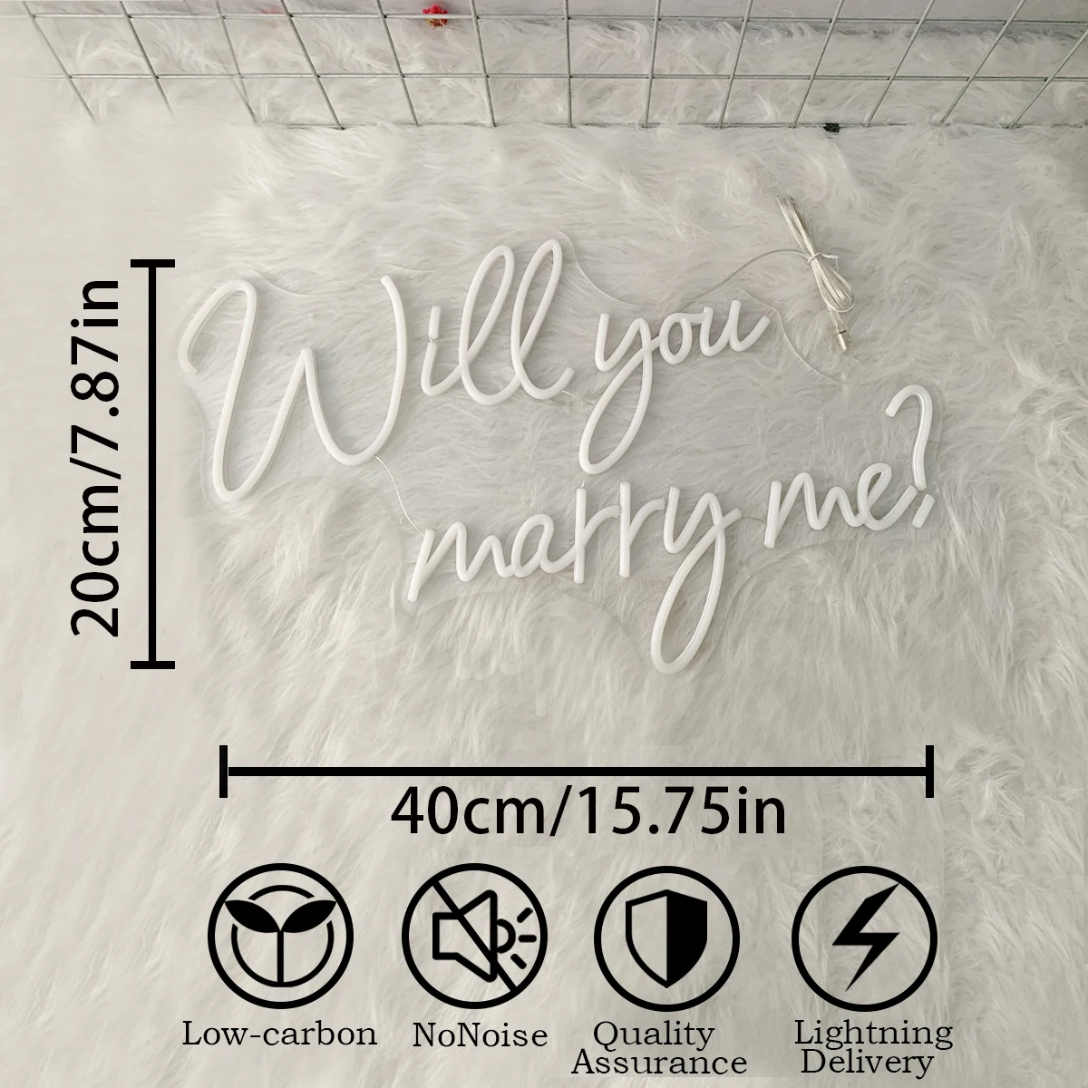 Вы выйдете за меня? Декоративная светодиодная неоновая вывеска на заказ