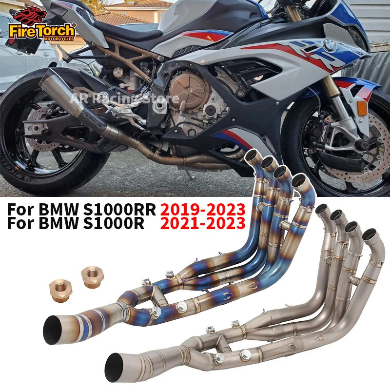 

For BMW S1000R S1000RR 2019 2020 2021 2022 Motocycle Exhaust Titanium alloy Front Link Pipe Modified Escape Moto Free Shipping