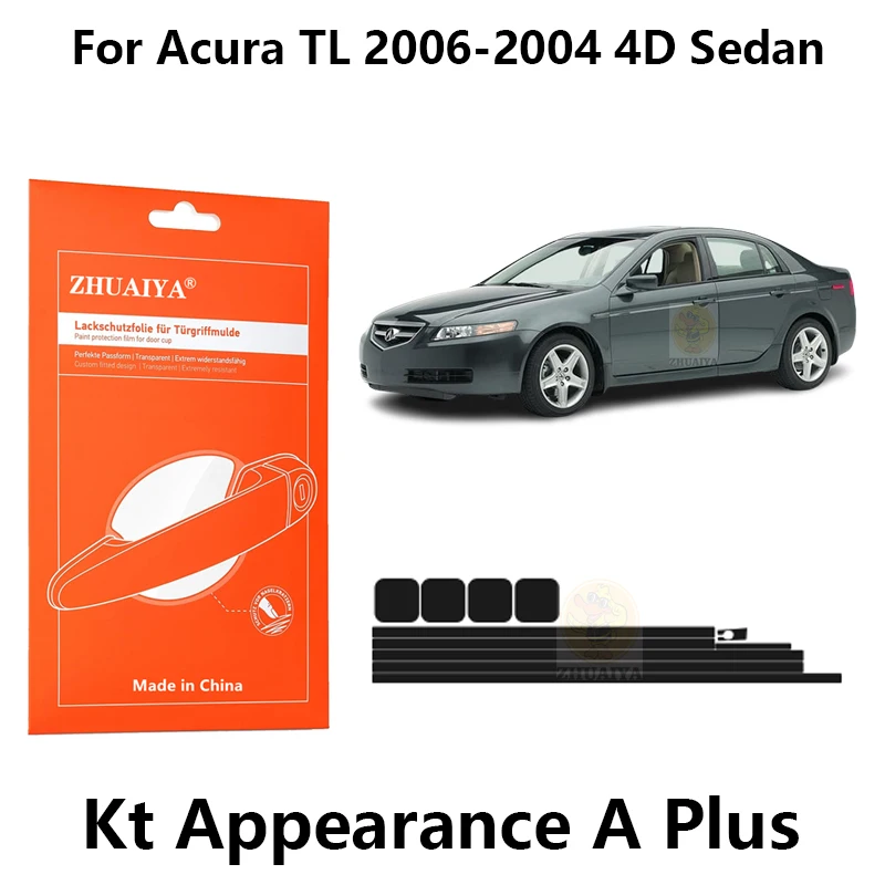 

Защита для края двери ZHUAIYA, защитная пленка для ручки двери, ТПУ PPF для Acura TL 2007-2002 4D, автомобильные аксессуары для седана