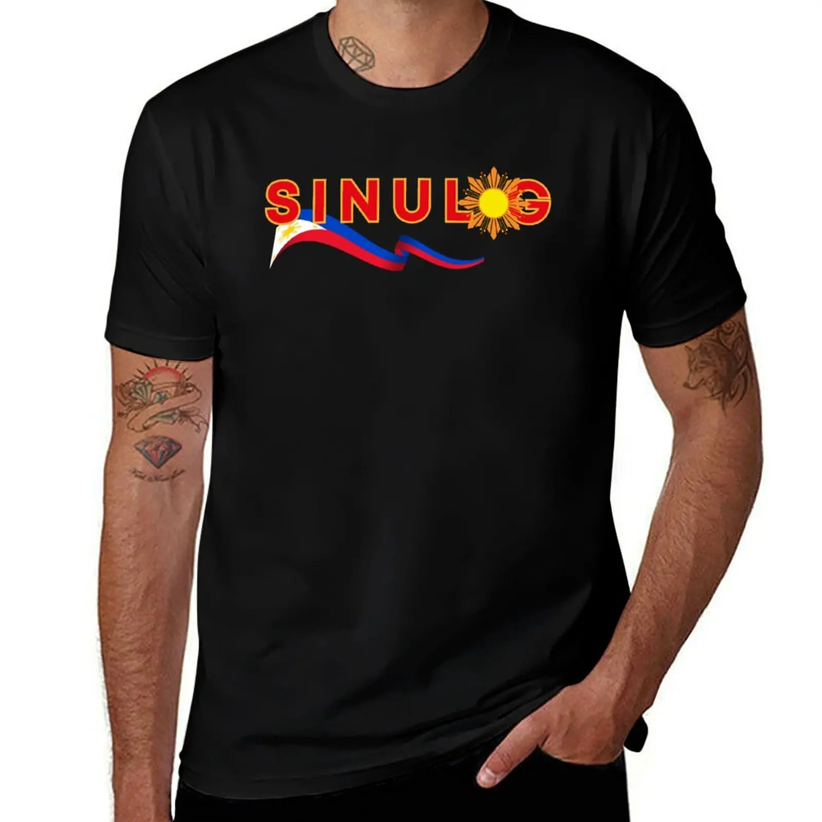 Фото 2024 футболка SINULOG cebu ph, винтажная одежда, простые рубашки, графическая футболка для мужчин №1