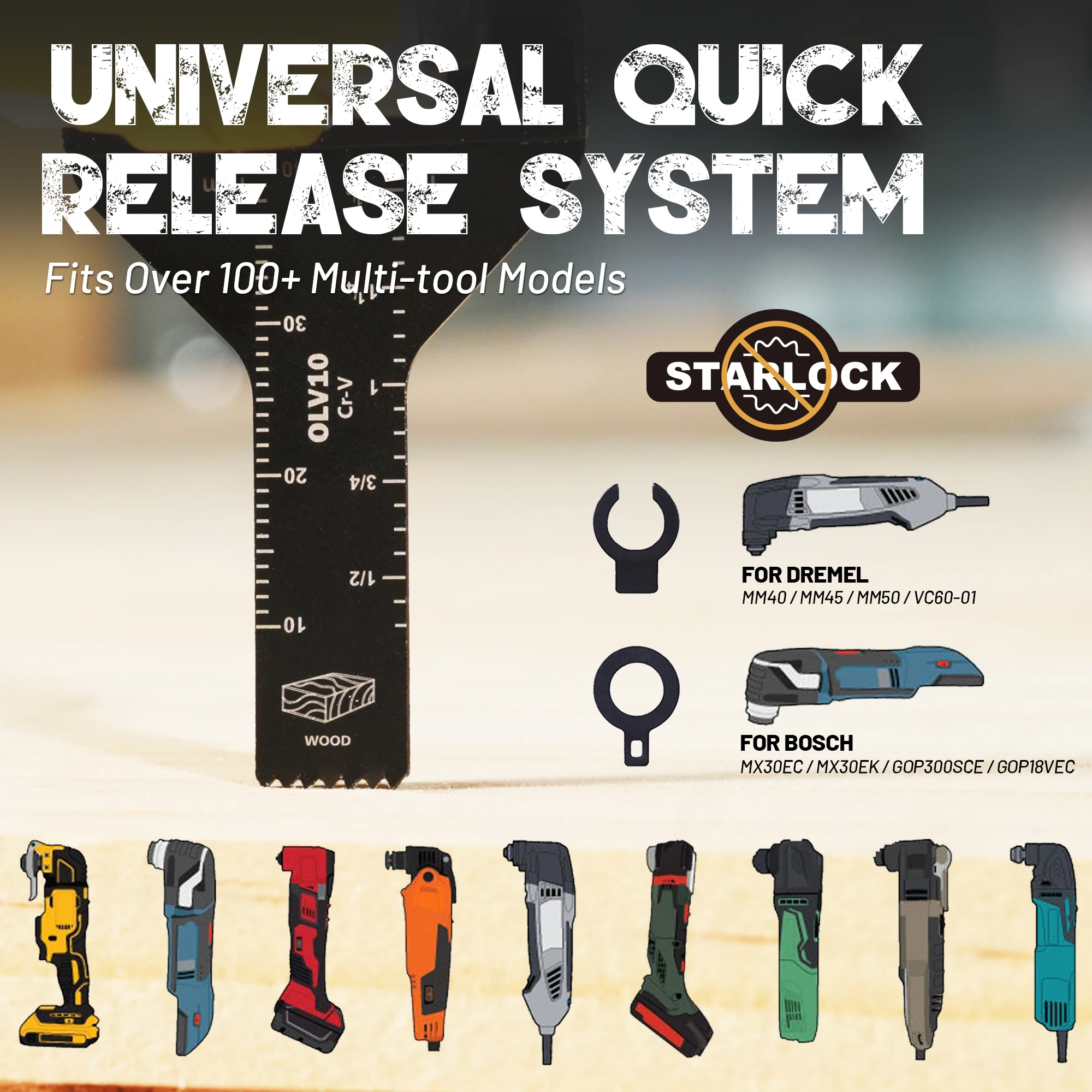 Узкое колеблющееся полотно пилы EZARC Cr-V в 1 упаковке 10 мм зерно для точной резки