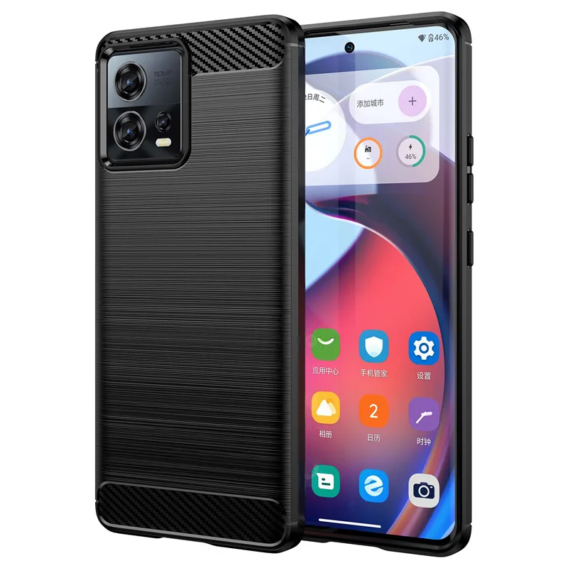 For Motorola Moto S30 Pro Case Moto S30 Pro Cover Carbon Fiber Shockproof Silicone Bumper For Moto S30 Pro Fundas 6.55 Inch
