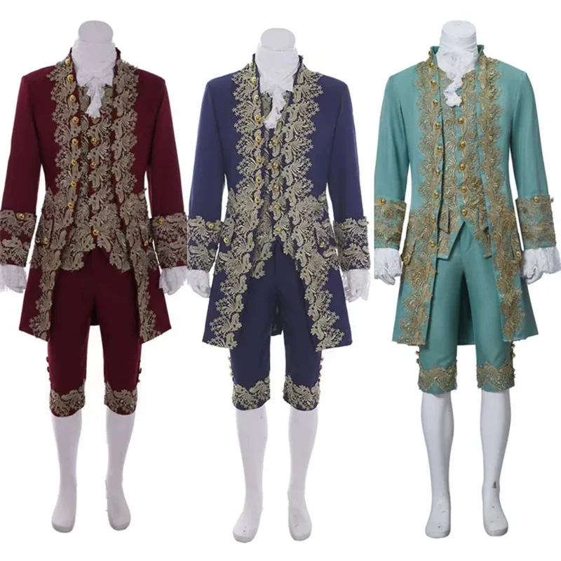 

Traje elegante de caballero victoriano del siglo 18 para hombre, traje de corte Medieval real, traje victoriano para hombre