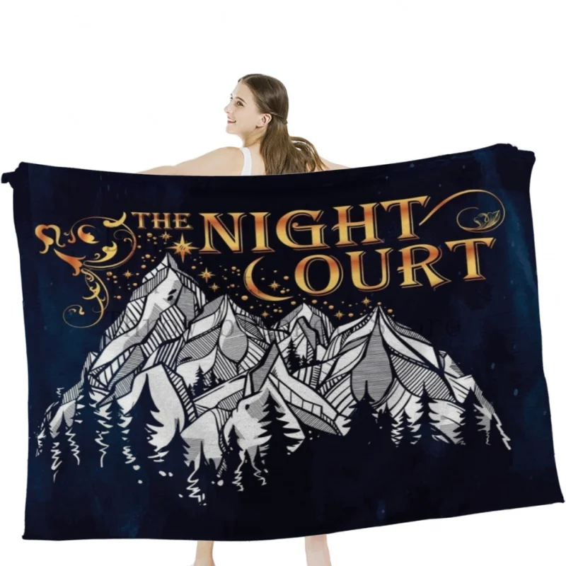 

A Court of Wings and Ruin, The Night Court Throw Blankets Soft Velvet Blanket Camping Bedding Blanket Cold Cinema or Travel