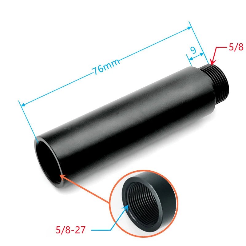 

Microphone Stand Extension Tube 5/8 Inch Female To 5/8 Male For Desk Stands Shock Mounts Fit Most Microphones