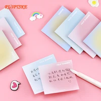 ruiptske 50sheets memo pads self adhesive sticky notes gradient color message bookmark marker office school stationery bq 806