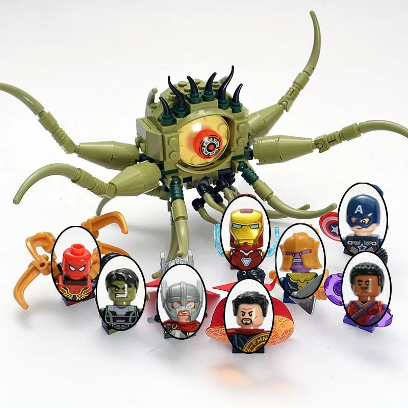

Marvel Super Hero Avengers Fighter Doctor Strange vs Octopus Gargantos Showdown 76205 Set Building Block Kit Brick Kids Toy Gift