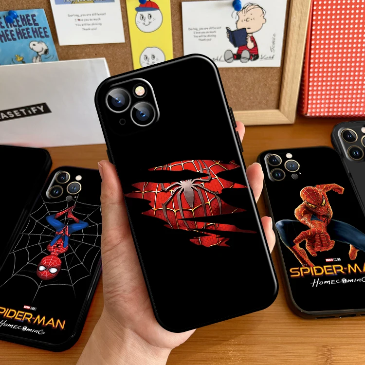 

Cute Cartoon Spiderman For Apple iPhone 13 12 11 Pro 12 13 Mini X XR XS Max SE 6 6S 7 8 Plus Phone Case Soft Silicone Cover