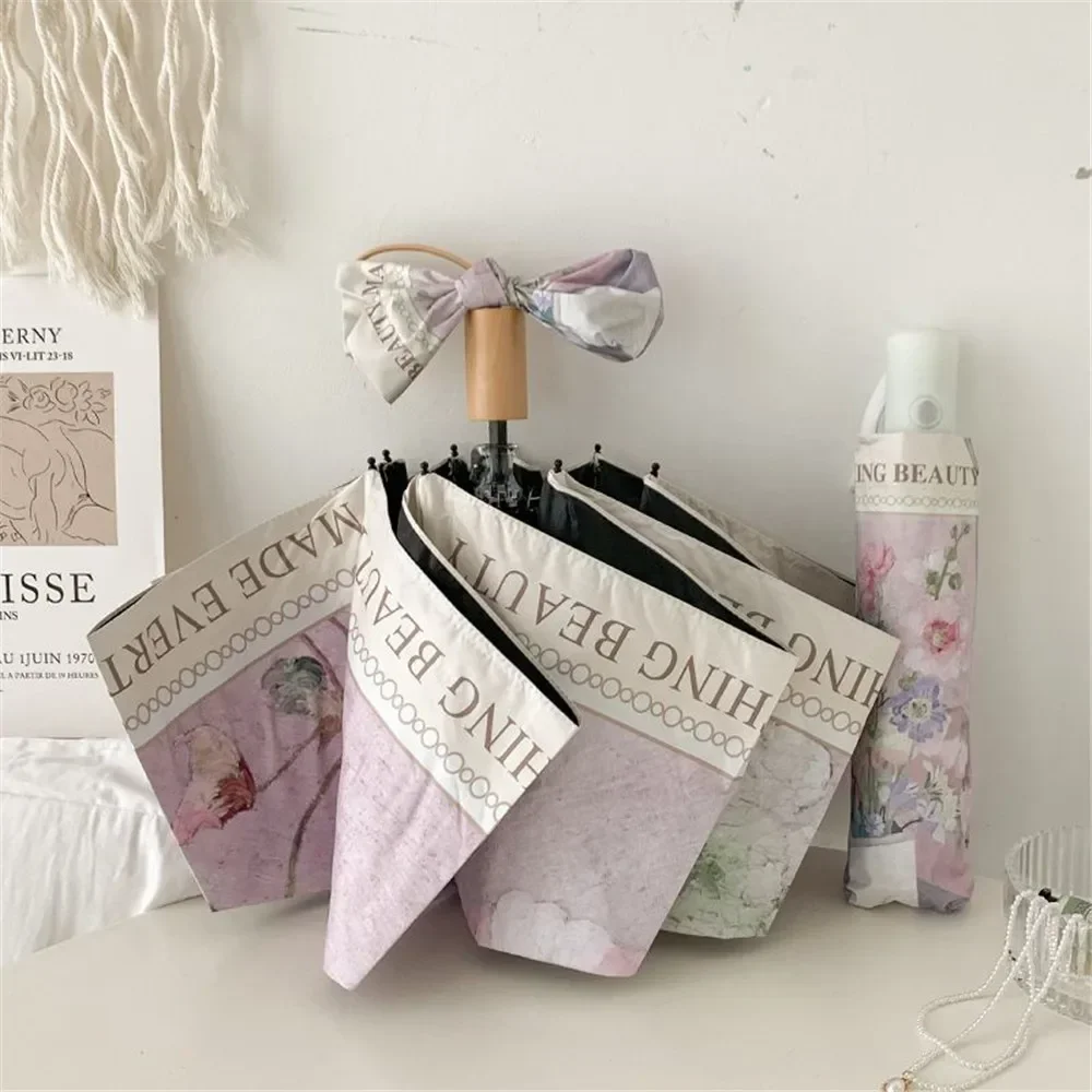 Зонт с цветком для рисования автоматический складной зонт защитой от