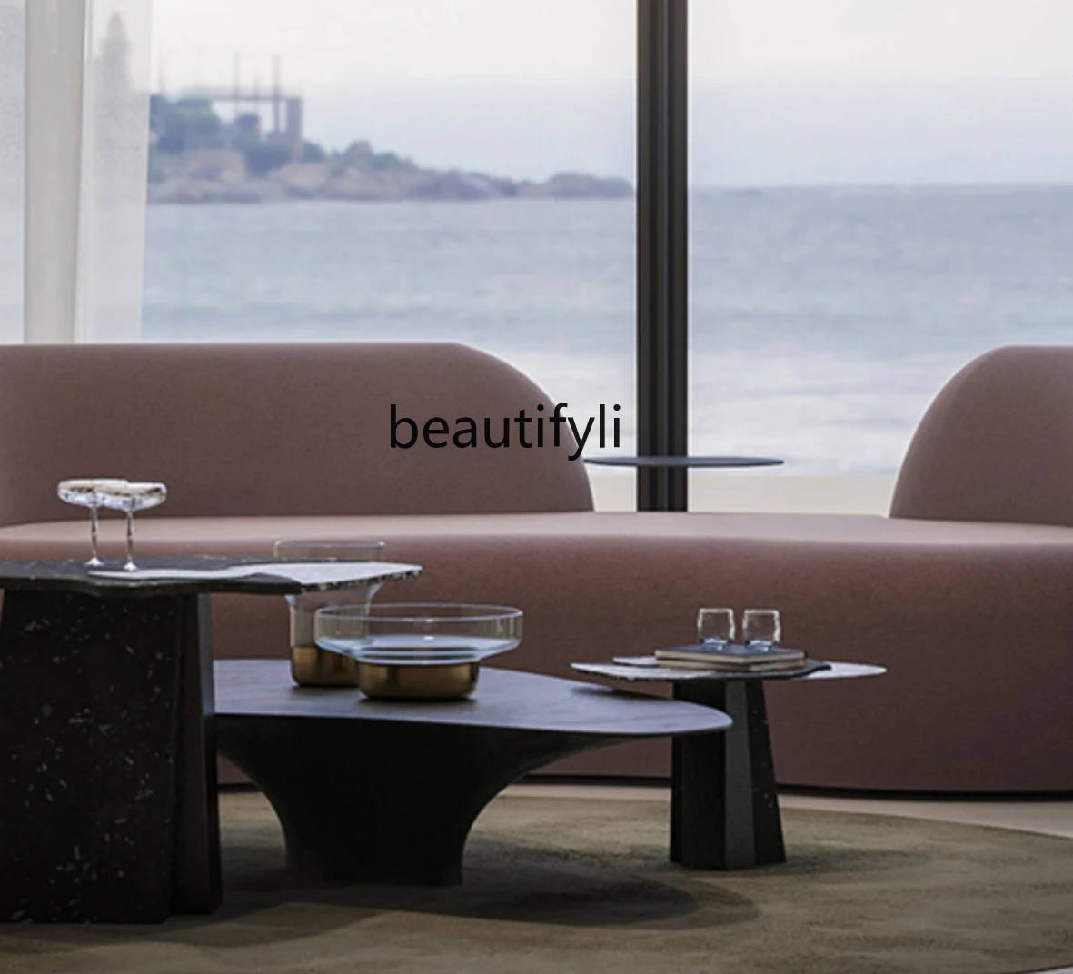 Современный металлический диван Lishan из ткани в скандинавском стиле креативная