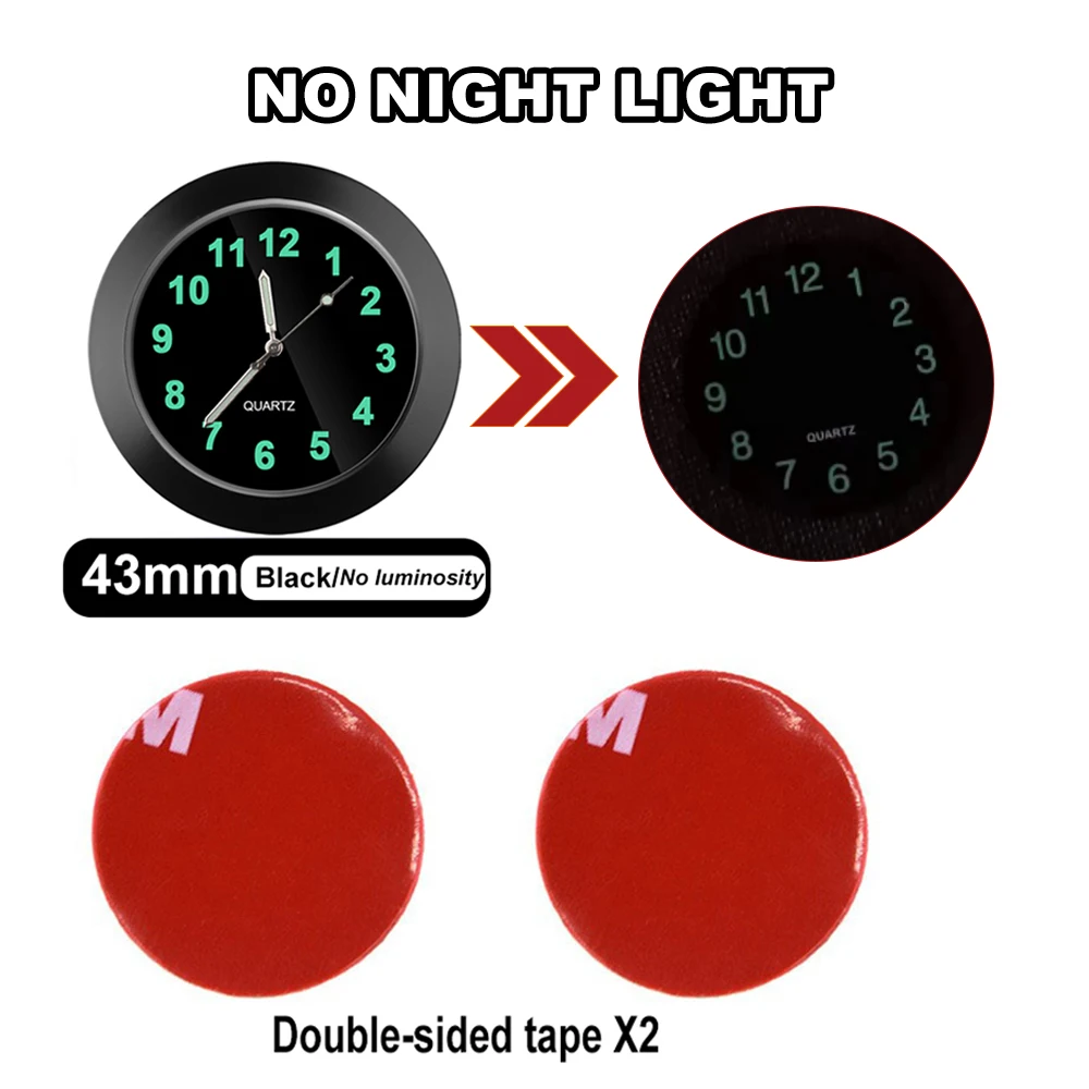 

Светящиеся автомобильные часы в машине, кварцевые наручные часы с внутренней палочкой, 40 мм 43 мм