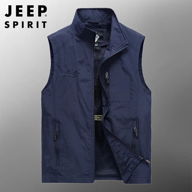 Мужская повседневная спортивная светильник Кая куртка JEEP SPIRIT модный жилет для