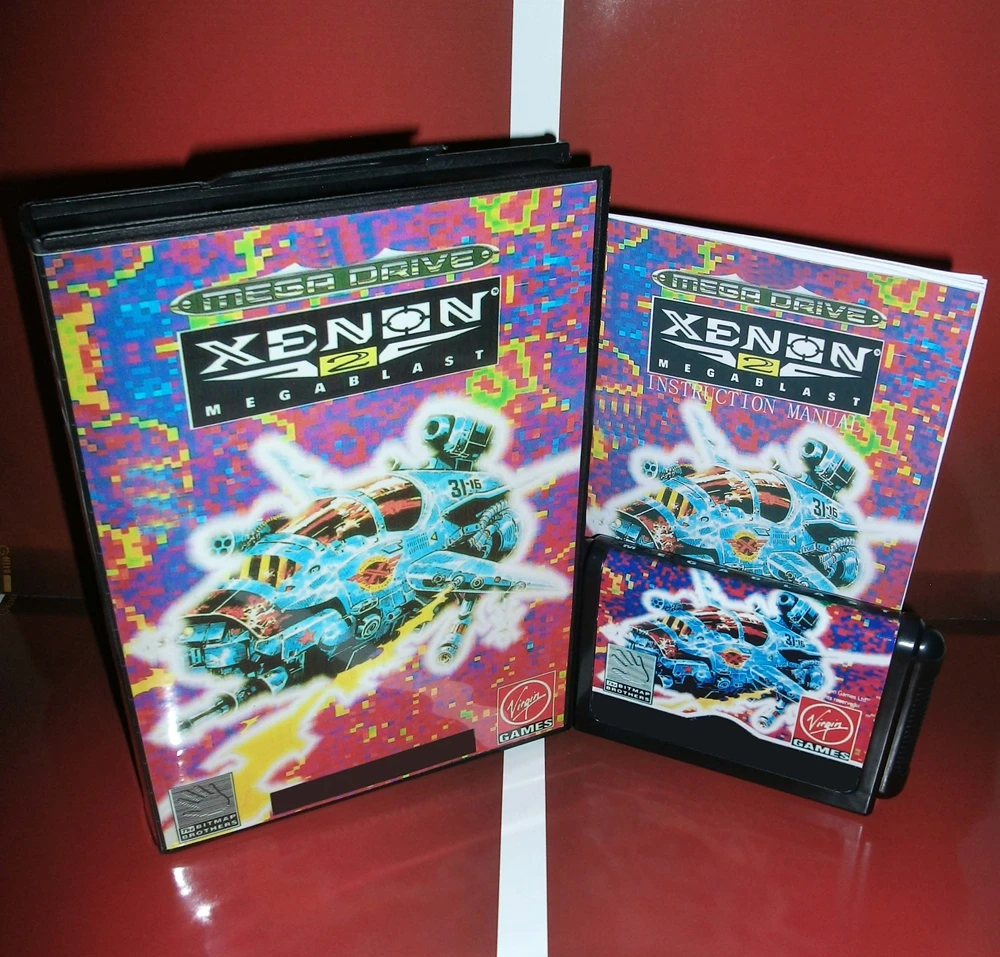 Прямая поставка, ксенон 2 - Megablast PAL, только 16 бит, MD игровая карта с розничной коробкой и ручной книгой для Sega Mega Drive/ Genesis