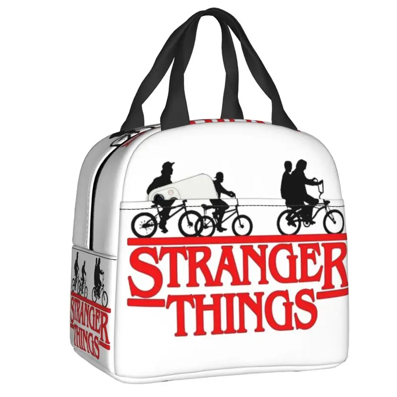 

Stranger Things TV Show Insulated Lunch Tote Bag for Women Upside Down Resuable Cooler Thermal Food Lunch Box Kids School