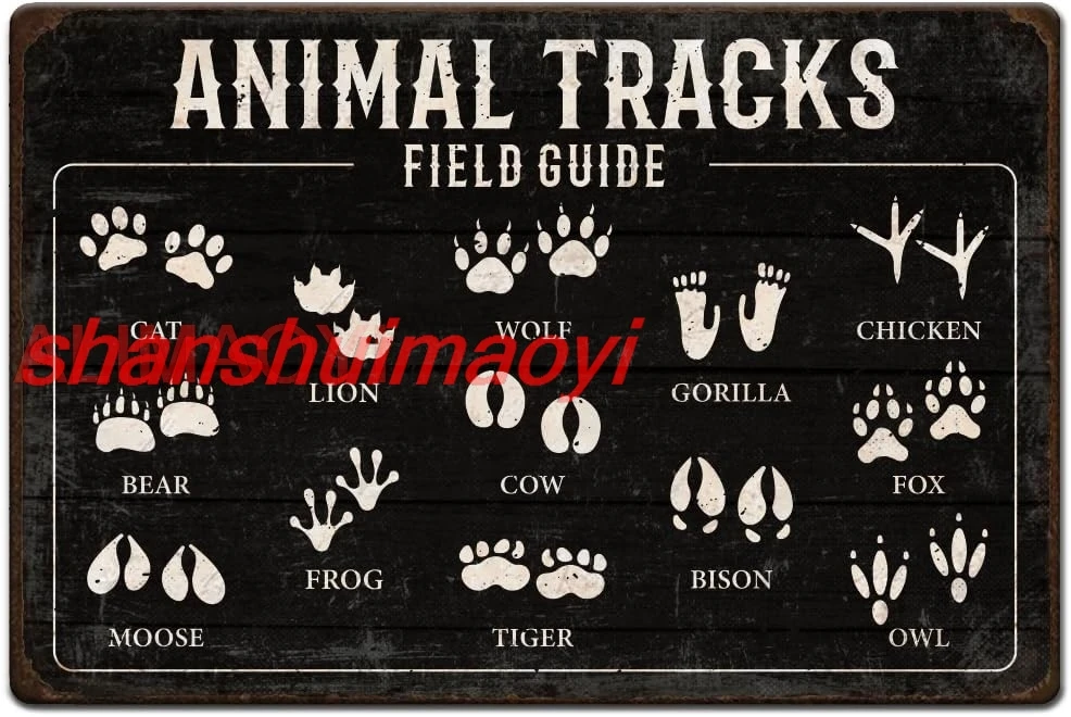 Винтажная металлическая вывеска ALI 8x12 дюймов с животными
