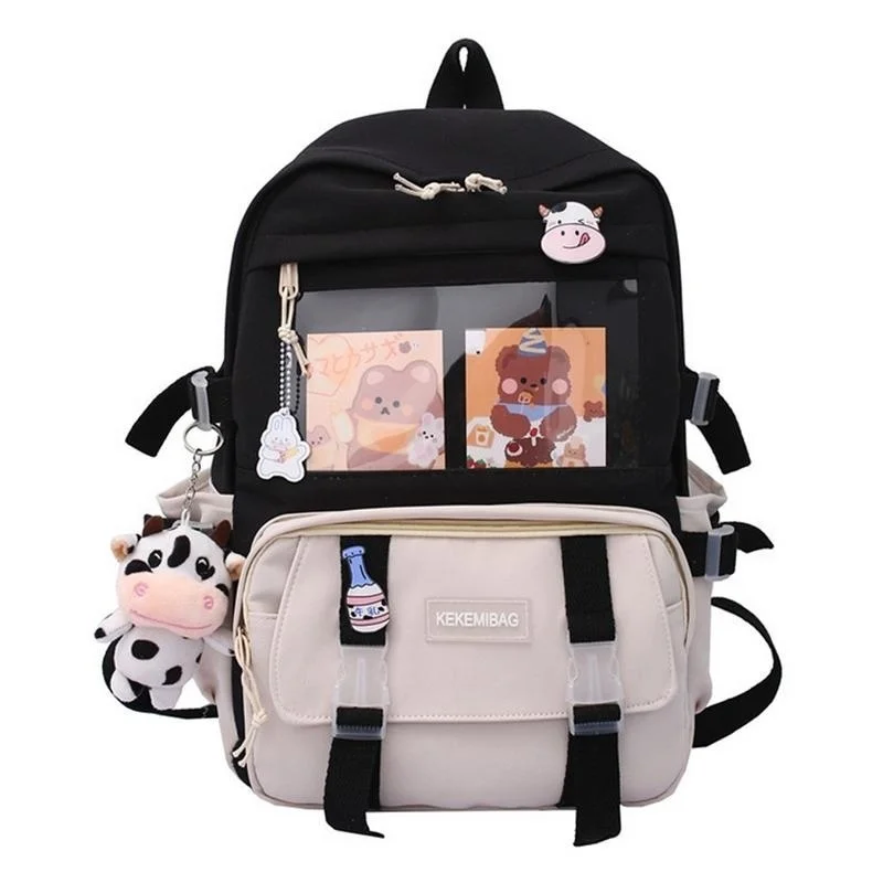 

NEW Kawaii Girls' School Backpack Backpacks for Students Women Rucksack Bag with Cute Pendant Bookbag Travel Supplies