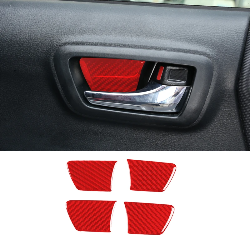 

For Toyota Tacoma 2015-2022 Soft Carbon Fiber Car Door Handle Bowl Cover Trim Sticker Car Accessories Interior