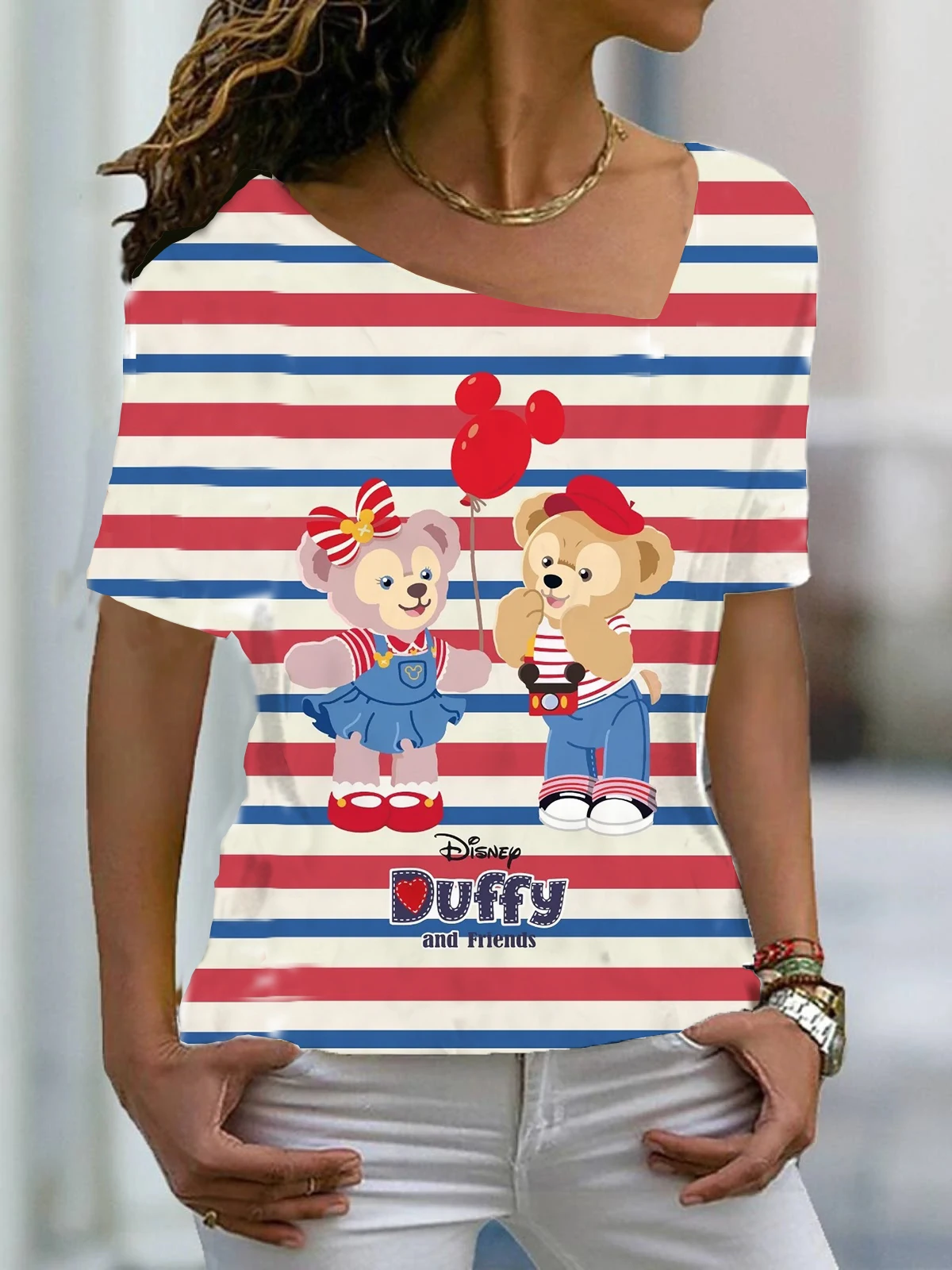 

Disney Short Sleeve T-shirts 2022 Women Women's Shirt Manga The New Kawaii Clothes Oversized T-shirt BLOUS WOMAN FASHION Minnie