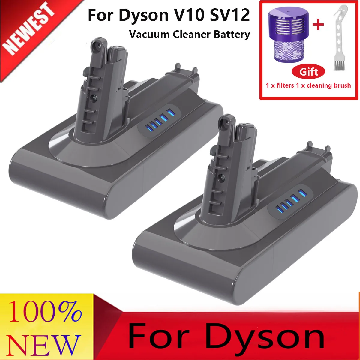 

Аккумуляторная батарея V10 для пылесоса Dyson, 25,2 в, Ач