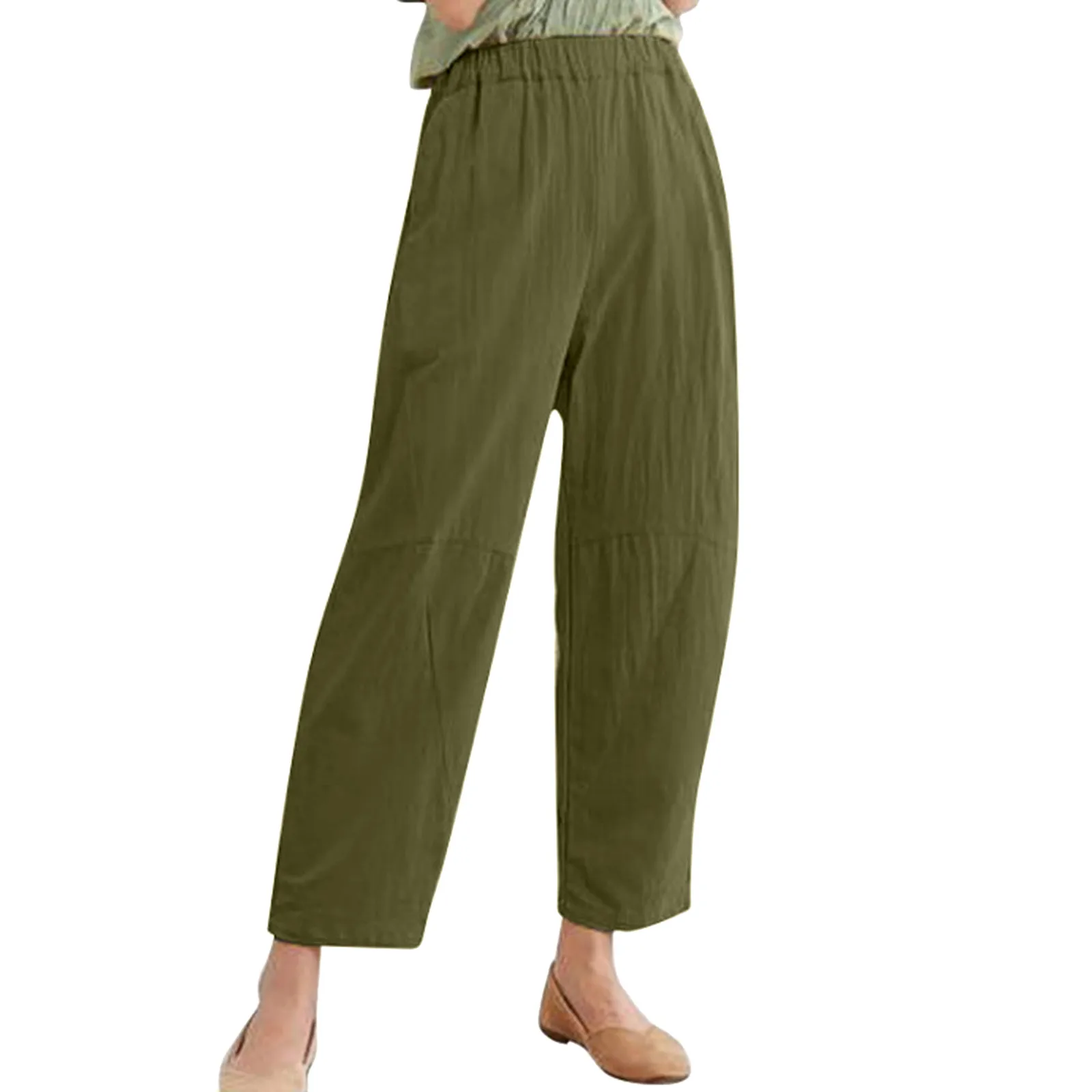 

Casual Summer Pants for Women under 10 Loose Casual Simple Linen Pants Casual Women's Linen Cotton Trouser And Lounge Pant