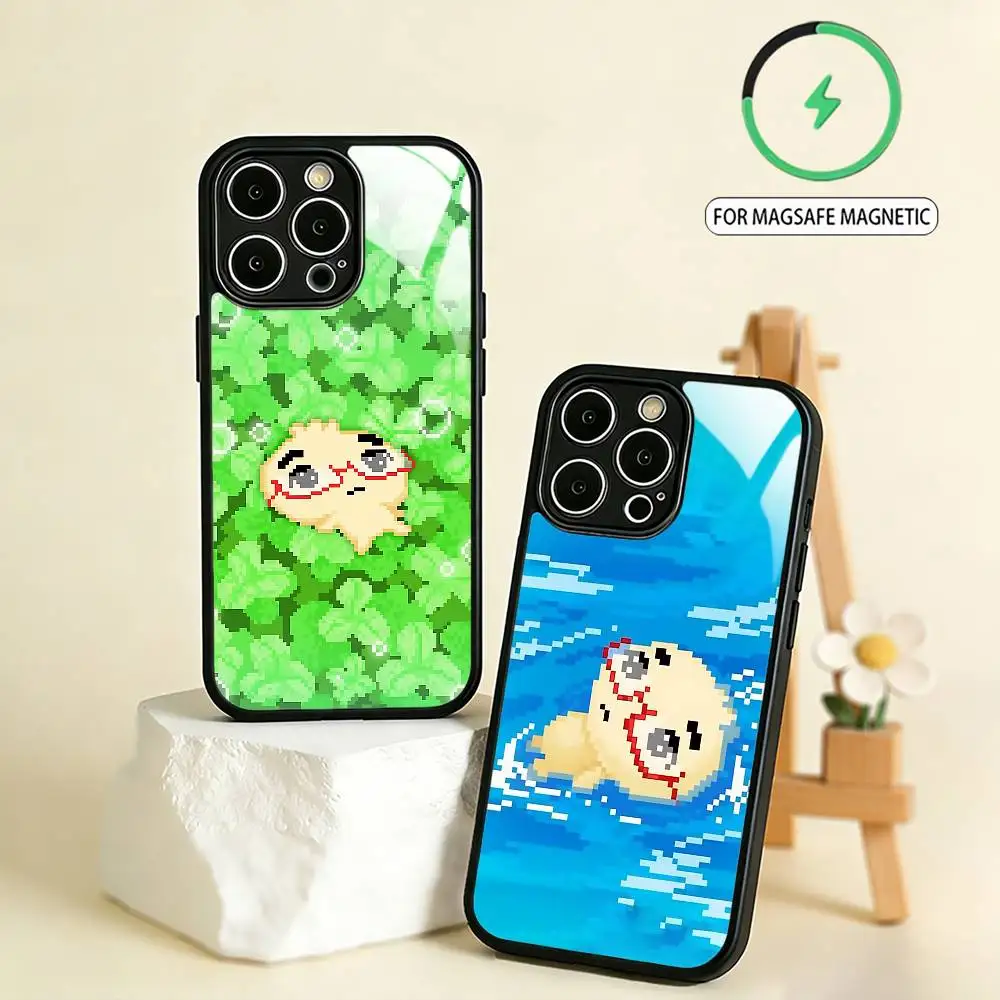 Фото Милый чехол для телефона A-Angyeongmandu K Dumpling для iPhone 17, 16, 15, 14, 13, 12, 11 Plus, Pro Max, магнитный, для беспроводной зарядки Magsafe №1