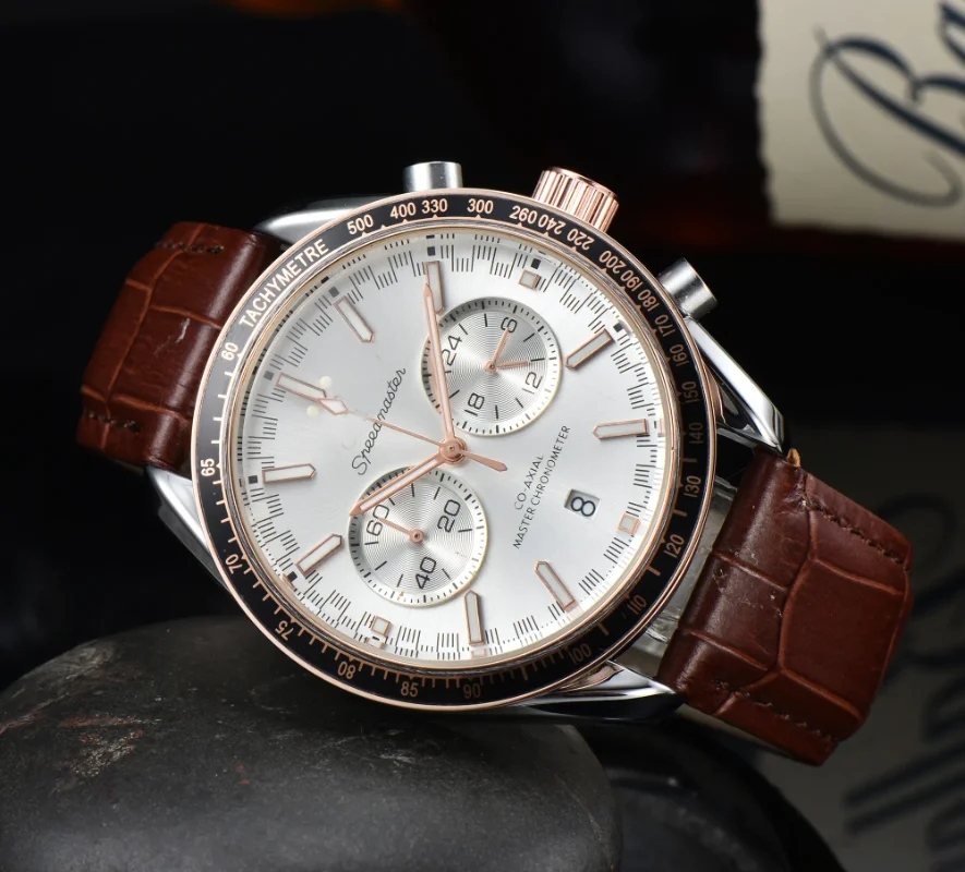 

2022 New six stitches luxury mens watches Quartz Watch Top Brand Hot clock Stainless steel strap men fashion accessories style